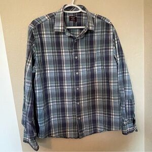UNTUCKit Men's‎ Casual Plaid Shirt - Blue and Green